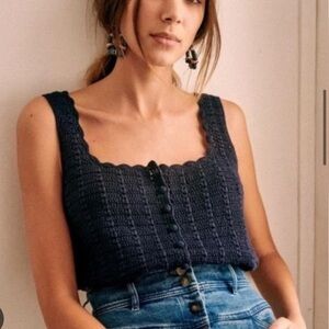Sezane Zelie crochet top